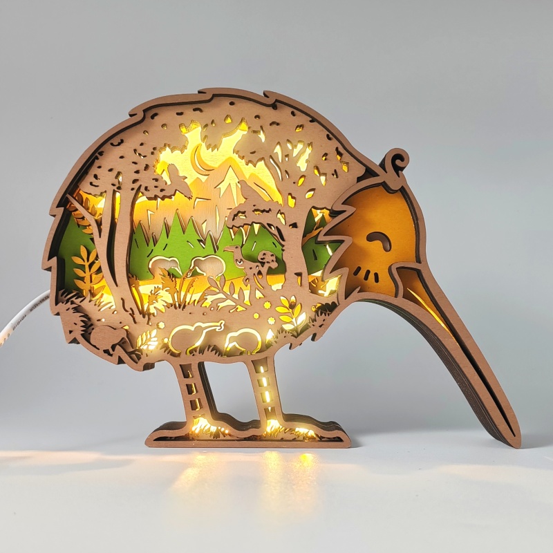 Lampe kiwi en bois - USB Lampe kiwi en bois - USB
