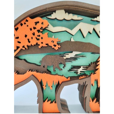 Sculpture ours en bois