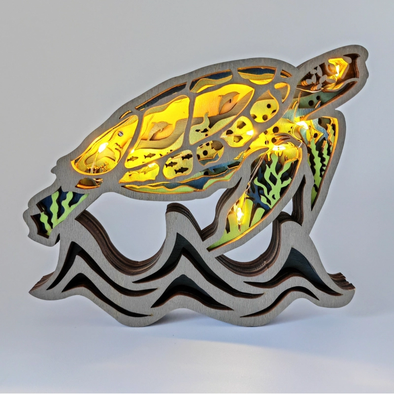 Sculpture tortue marine en bois Sculpture tortue marine en bois