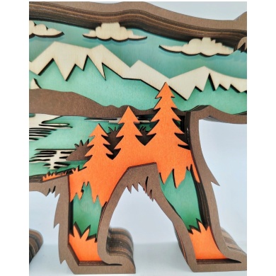 Sculpture ours en bois