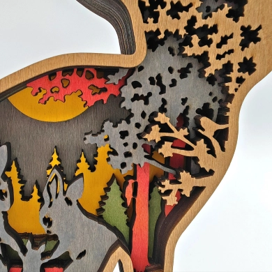 Sculpture lapin en bois