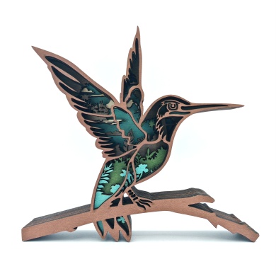 Sculpture Colibri en bois