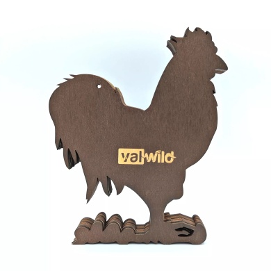 Sculpture coq en bois