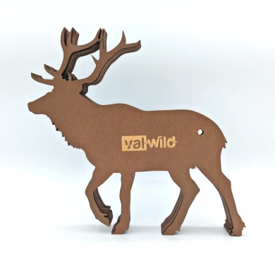 Sculpture cerf des neiges en bois