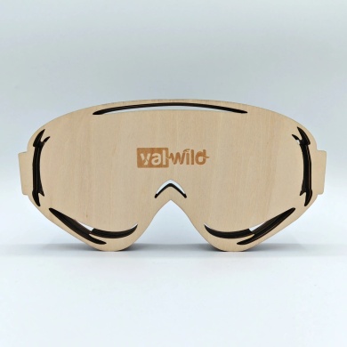 Sculpture masque de ski en bois