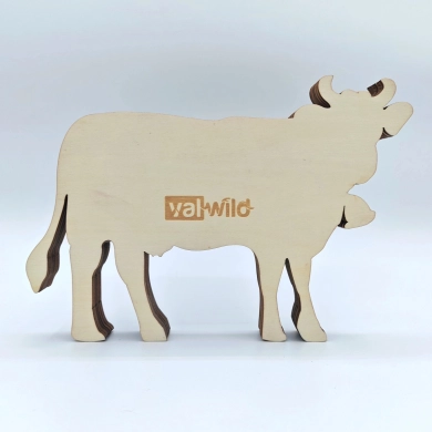 Sculpture vache des Pays de Savoie en bois