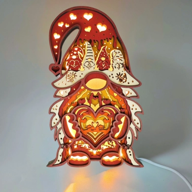 Lampe lutin de l'amour en bois - USB