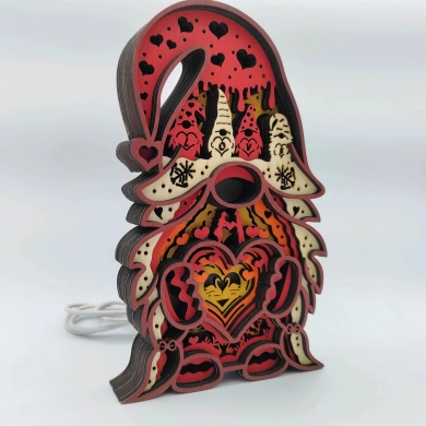 Lampe lutin de l'amour en bois - USB