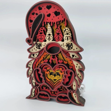 Lampe lutin de l'amour en bois - USB