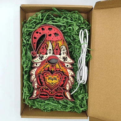 Lampe lutin de l'amour en bois - USB