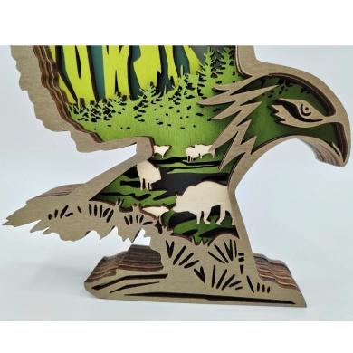 Sculpture aigle en bois
