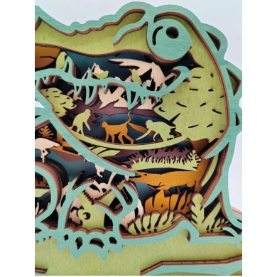 Sculpture crocodile en bois