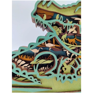 Sculpture crocodile en bois