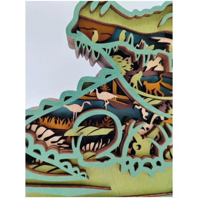 Sculpture crocodile en bois