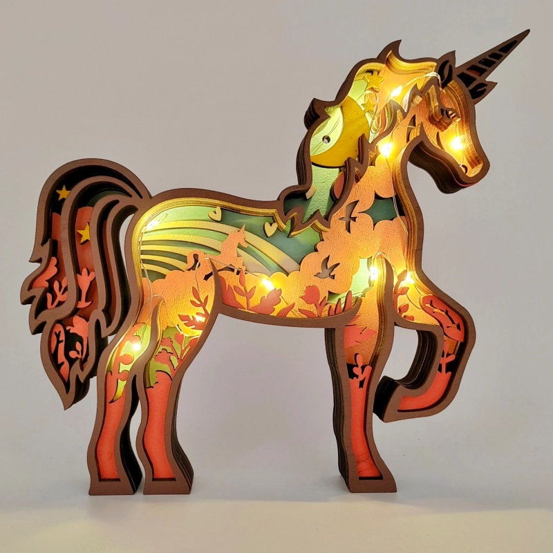 Sculpture licorne en bois Sculpture licorne en bois