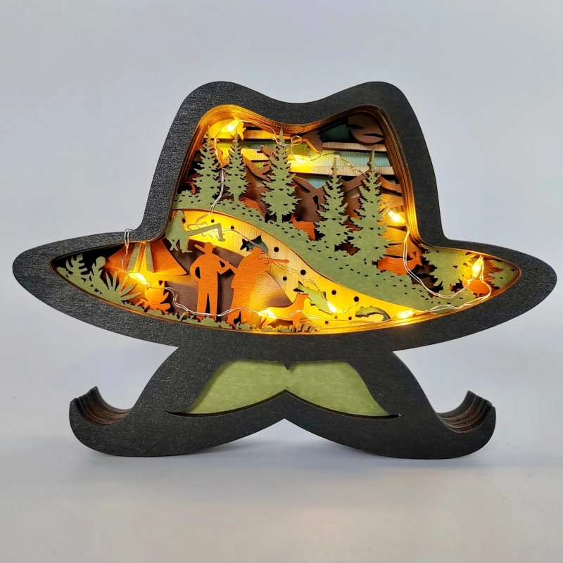 Sculpture chapeau en bois Sculpture chapeau en bois