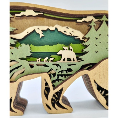 Sculpture ours en bois
