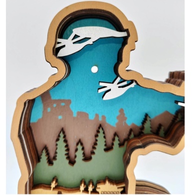 Sculpture soldat en bois