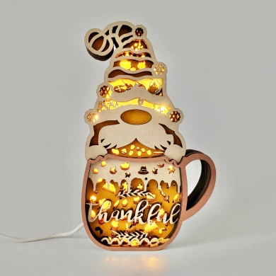 Lampe lutin en bois - USB