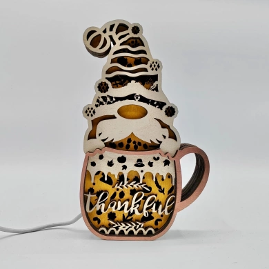 Lampe lutin en bois - USB