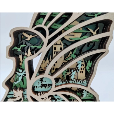 Lampe fée en bois - USB