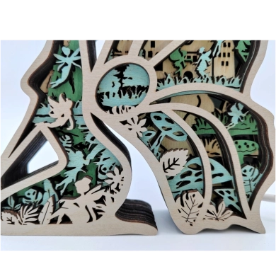 Lampe fée en bois - USB