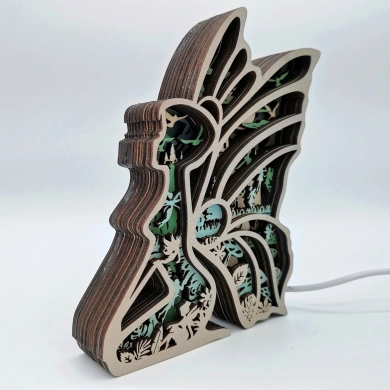 Lampe fée en bois - USB