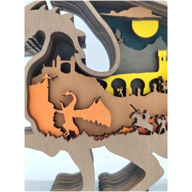 Sculpture dragon en bois