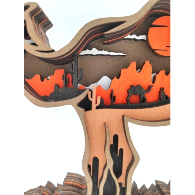 Sculpture dromadaire en bois