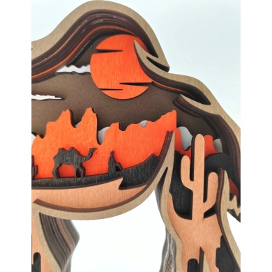 Sculpture dromadaire en bois