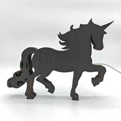 Lampe licorne en bois - USB