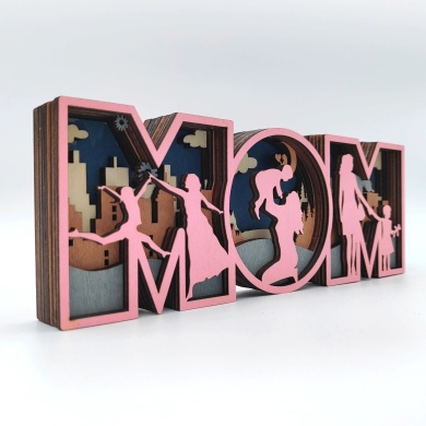 Sculpture maman en bois