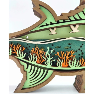 Sculpture poisson en bois