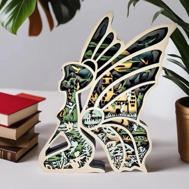 Lampe fée en bois - USB