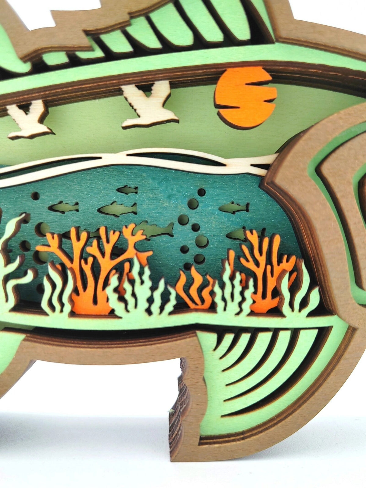 Sculpture poisson en bois