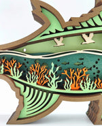 Sculpture poisson en bois