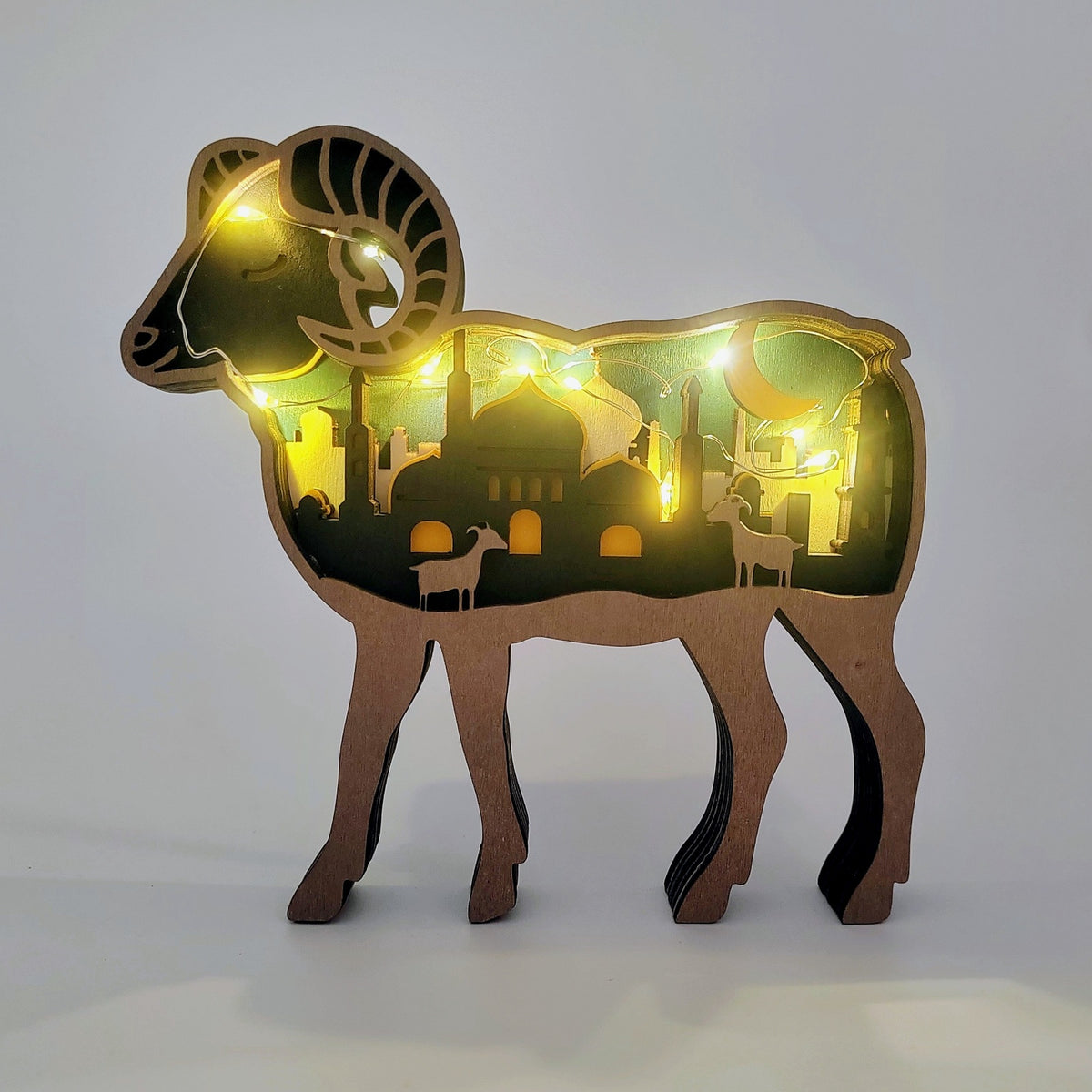 Sculpture bouc en bois