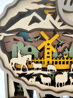 Lampe mouton en bois - USB