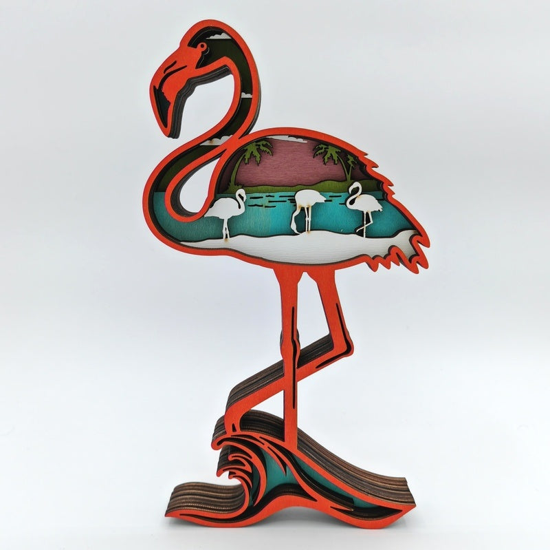 Sculpture flamand rose en bois