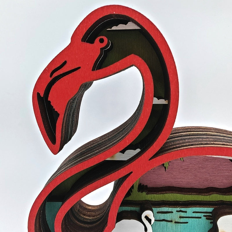 Sculpture flamand rose en bois