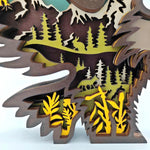 Sculpture aigle volant en bois