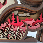 Sculpture renardeau en bois