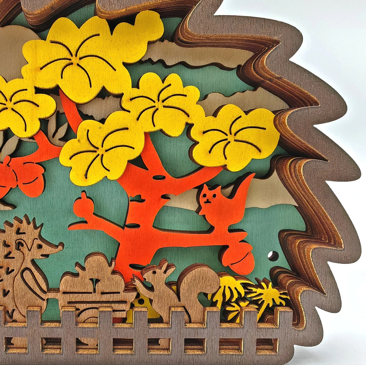 Sculpture hérisson en bois