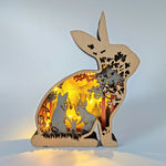 Sculpture lapin en bois