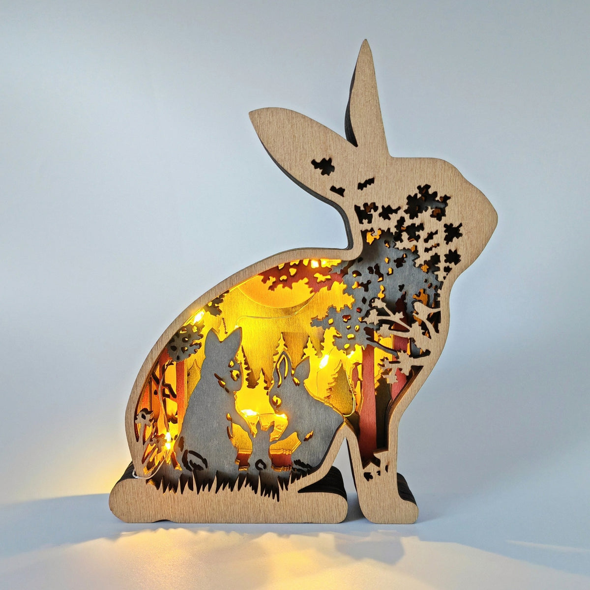 Sculpture lapin en bois