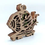 Sculpture escargot en bois