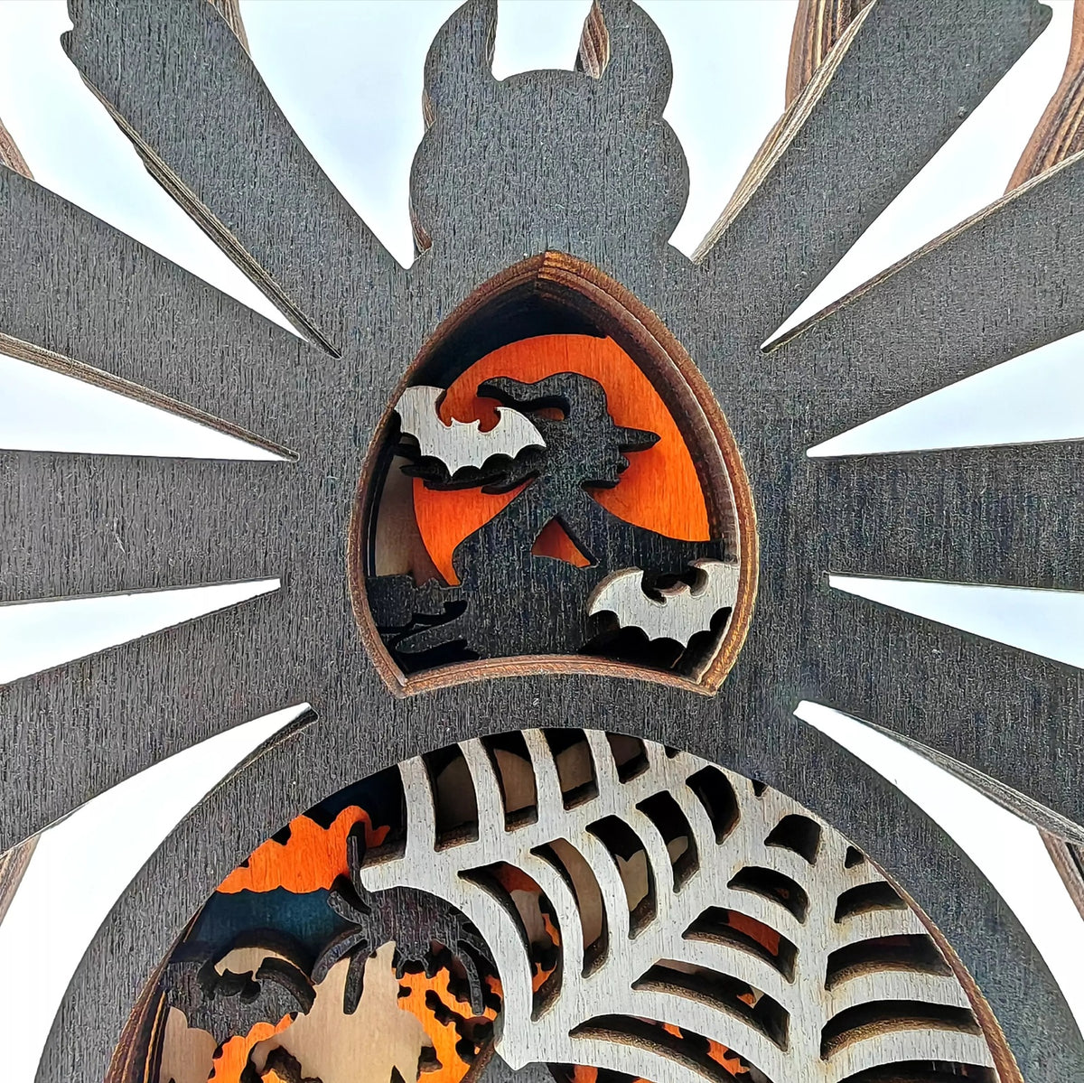 Sculpture araignée en bois