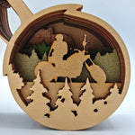 Sculpture moto en bois