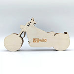 Sculpture moto en bois