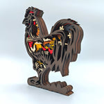 Sculpture coq en bois